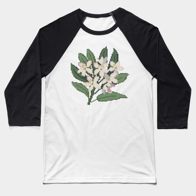 West Virginia State Flower Rhododendron Baseball T-Shirt by inotyler